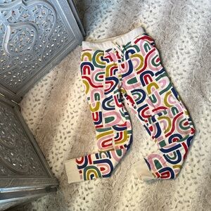 Hanna Andersson colorful rainbow sweatpants girls size 12 cozy loungewear winter